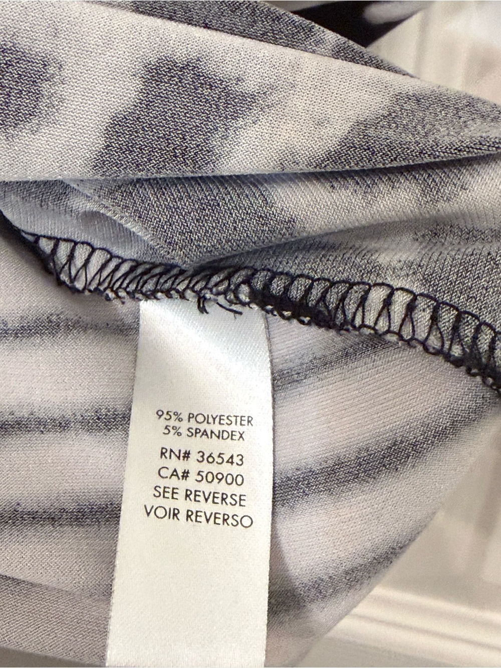 Calvin Klein Black & White Mixed Print Cowl Neck Tank - Picture 5 of 5